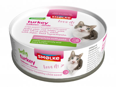 Smolke Soft Paté Kat Kalkoen 24 x 80 gr.