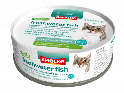 Smolke Soft Paté Kat Vis Zoetwater 24 x 80 gr.