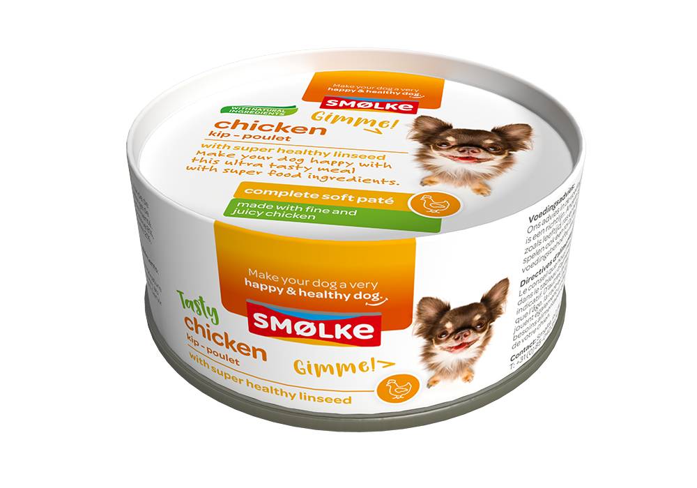 Smolke Soft Paté Hond Kip 24 x 125 gr.