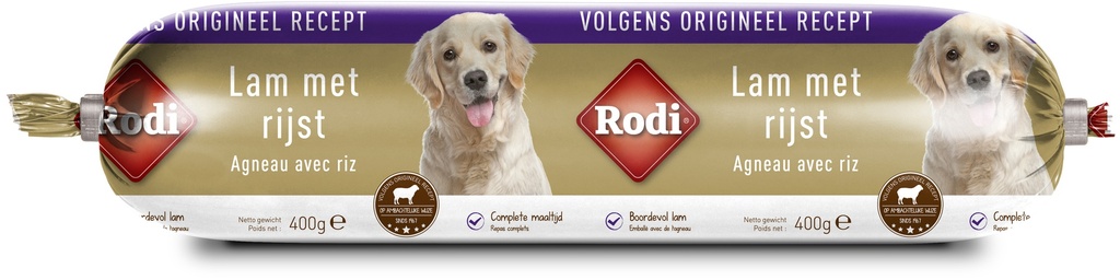Rodi Worst Lam & Rijst 9 x 400 gr.
