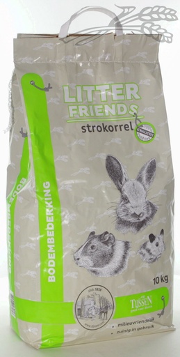 [T03060] Tijssen Litter Friends Stro Korrel 10 kg 20 ltr.