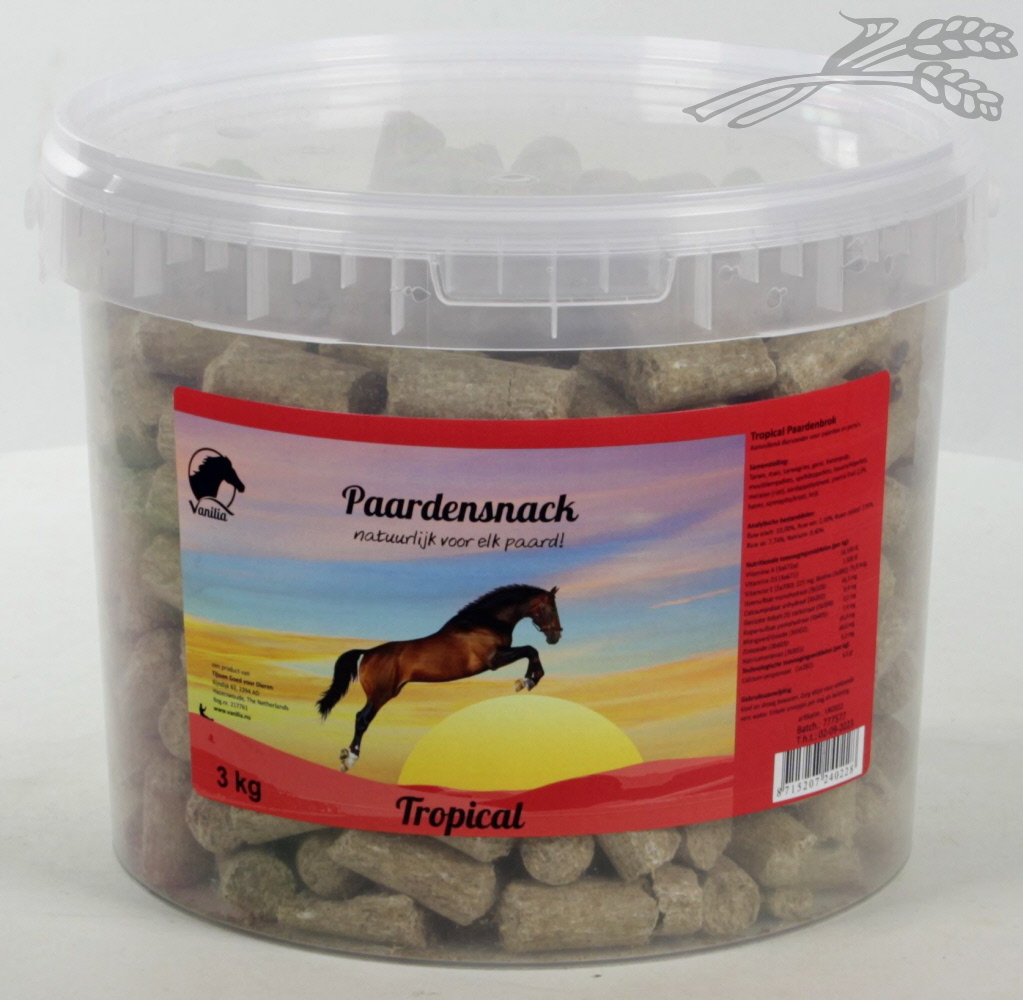 Vanilia Paardenbrok Tropical 3 kg.