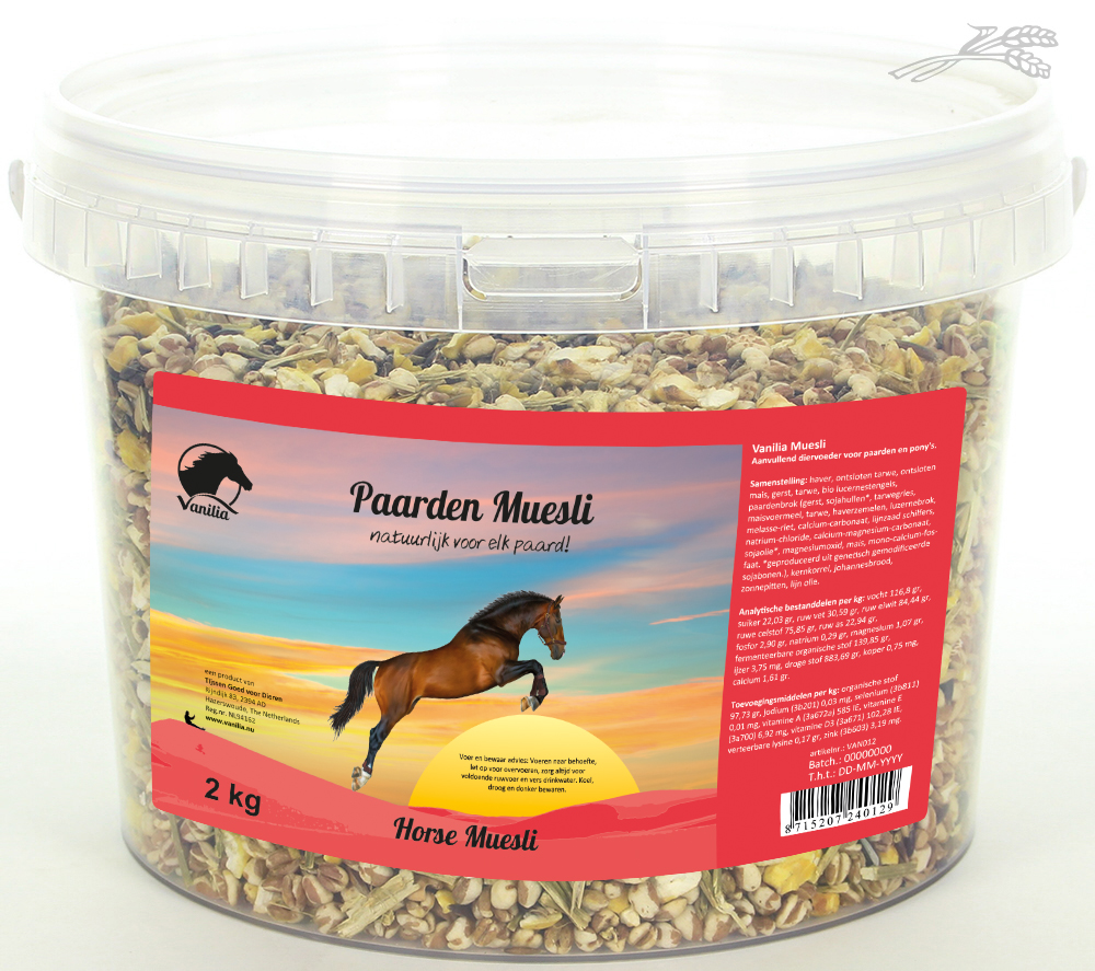Vanilia Muesli in emmer 2 kg.