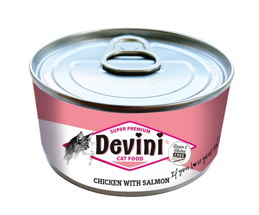 [VBH29363] Devini Cat Chicken With Salmon 12 x 70 gr.