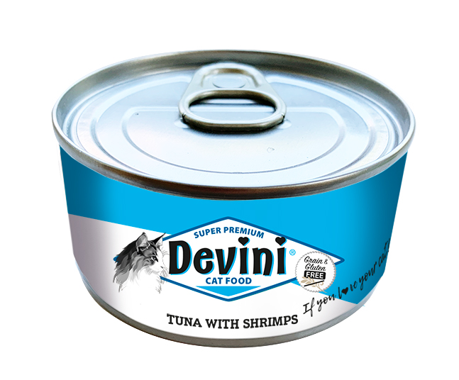 Devini Cat Tuna With Shrimps 12 x 70 gr.