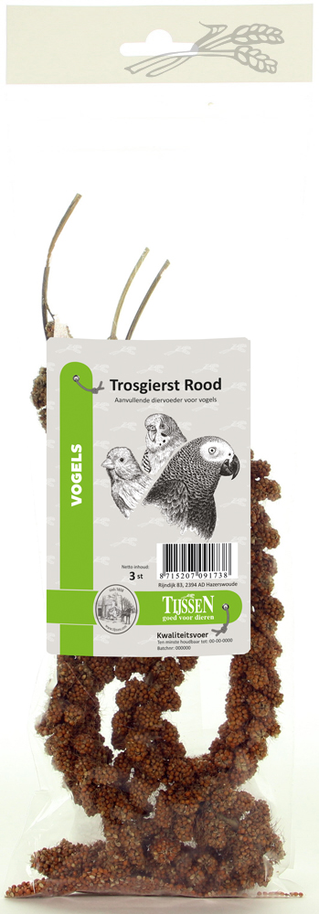 Tijssen Trosgierst Rood 3 stuks 1 st.