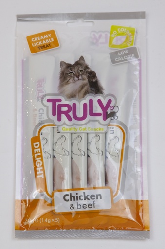 [WP11376] Truly Snacks Cat Lickable Chicken & Beef 70 gr.