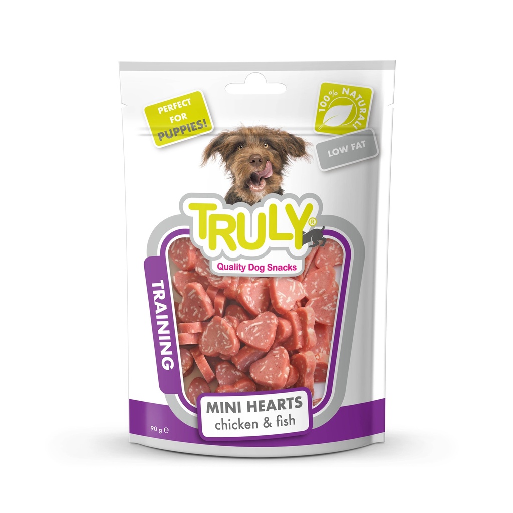 Truly Snacks Dog Training Mini Hearts Chicken 90 gr.