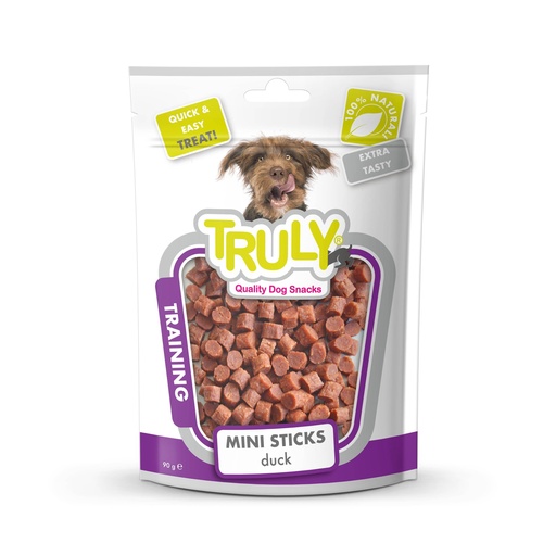 [WP58258] Truly Snacks Dog Training Mini Sticks Duck 90 gr.