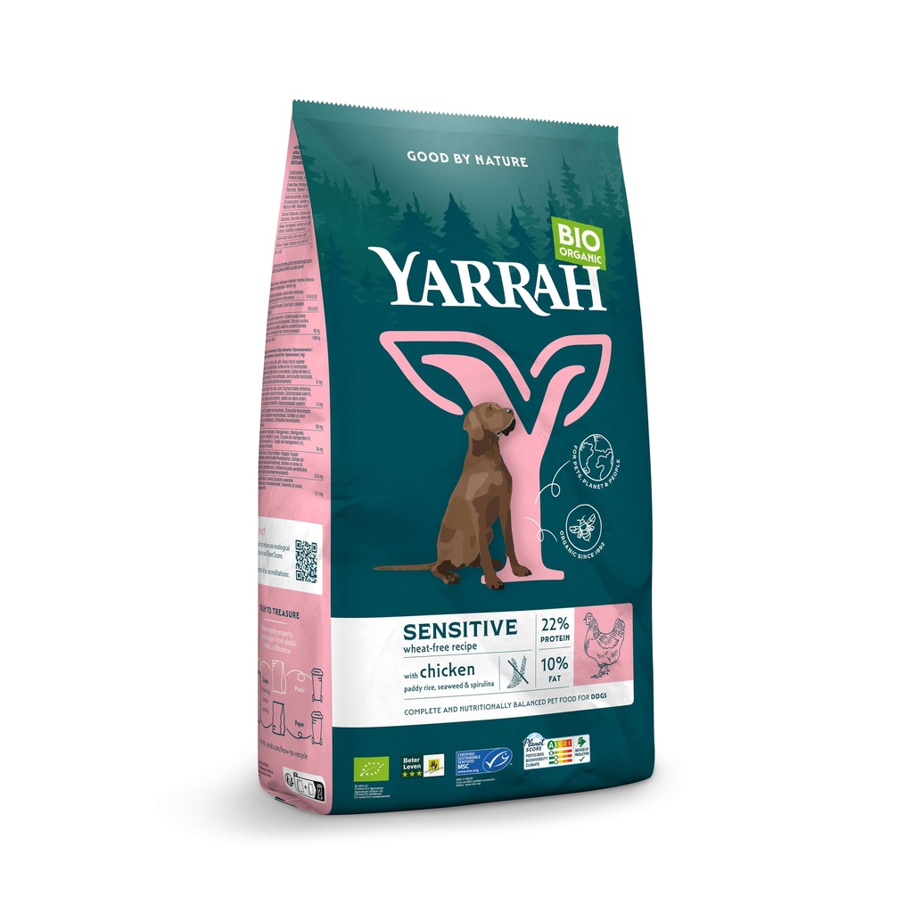 Yarrah Hond Bio Sens. Kip+Rijst 2 kg.