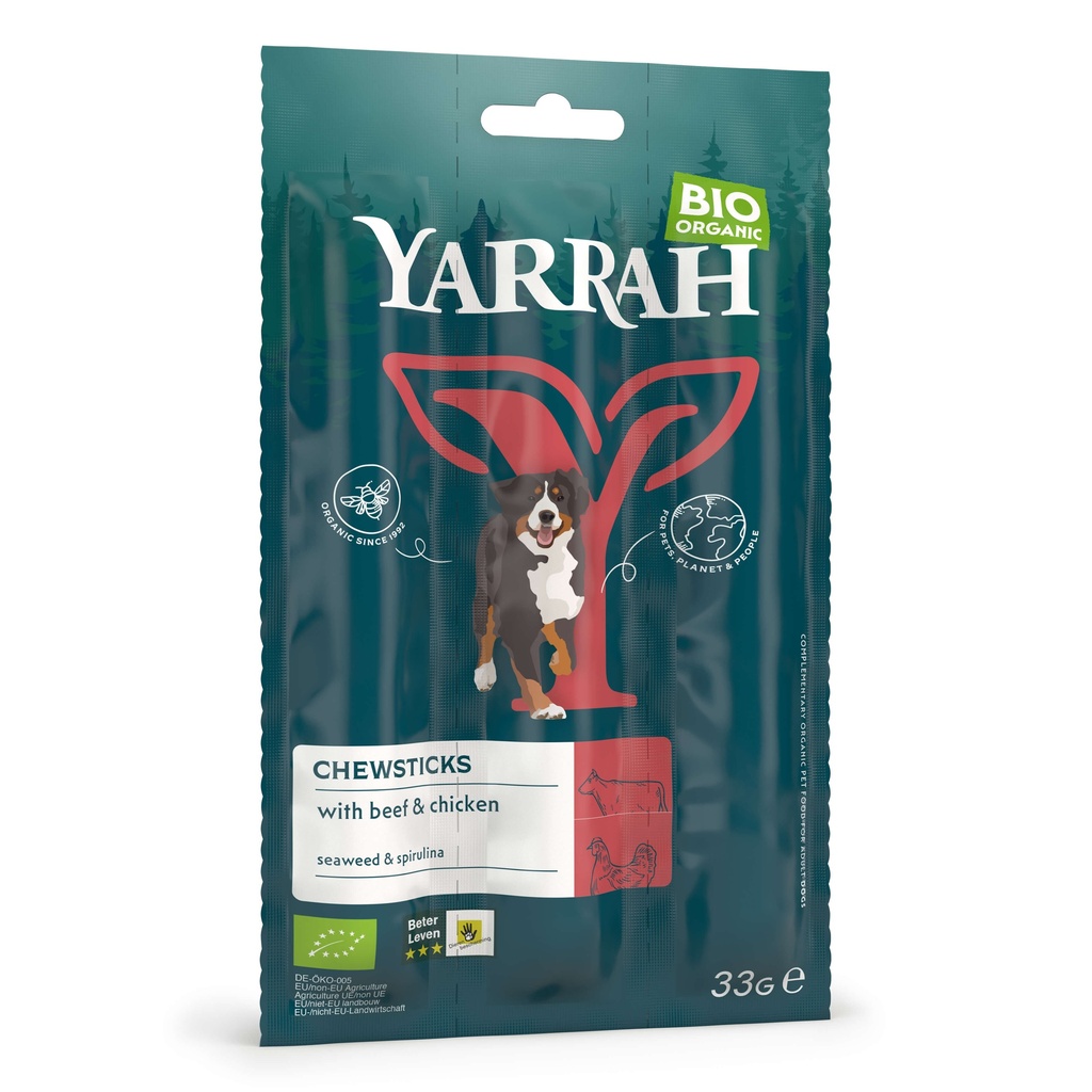 Yarrah Hond Kauwsticks Bio 25 x 33 gr.
