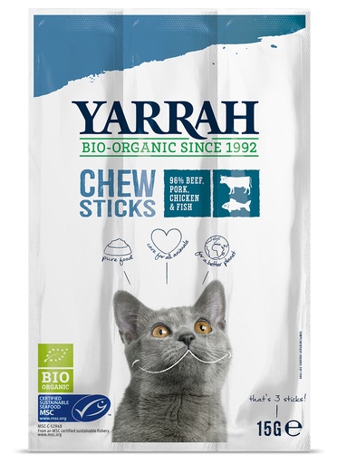 [Y7172] Yarrah Kat Kauwsticks Bio 25 x 15 gr.