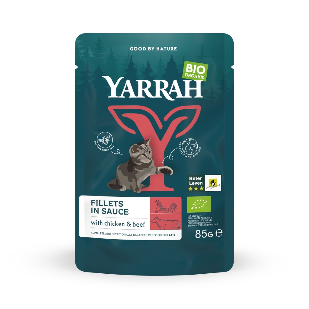 Yarrah Kat Pouch Beef in Gravy 14 x 85 gr.