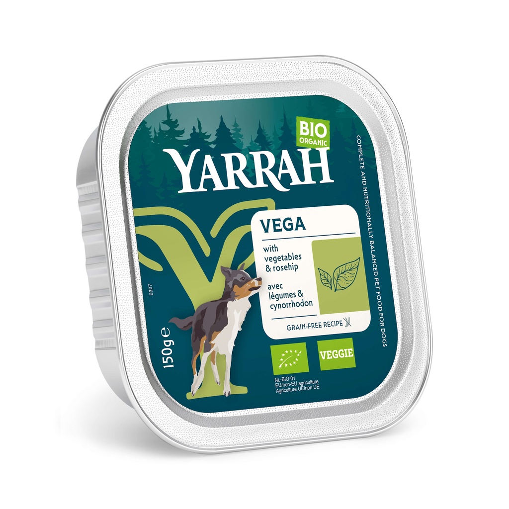 Yarrah Hond Alu Vegetarische brokjes 12 x 150 gr.