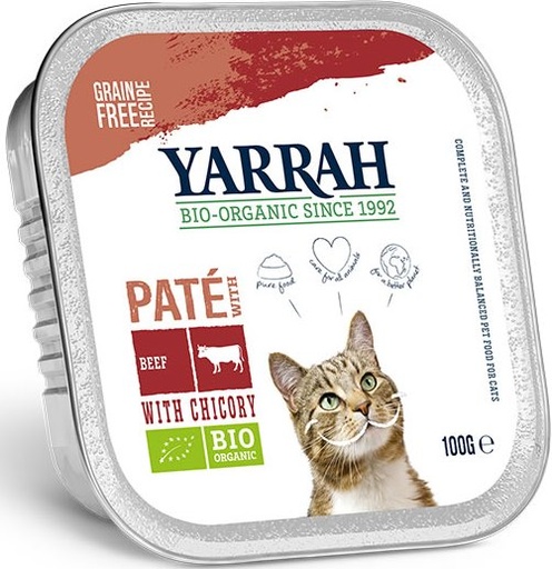 [Y9124] Yarrah Kat Alu Pate Kip/Rund/Chichorei 16 x 100 gr.