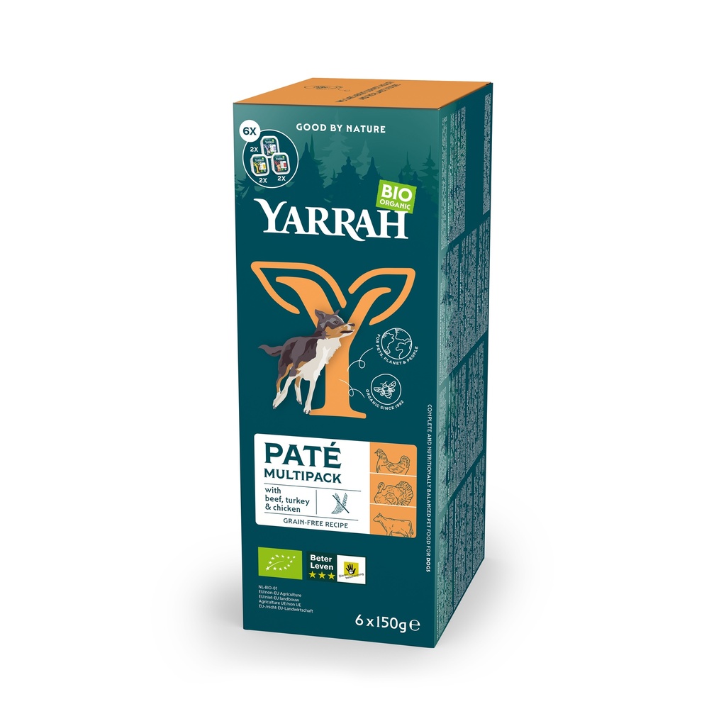 Yarrah Hond Alu MP Pate Mix (4 x 6 x 150 gr.)