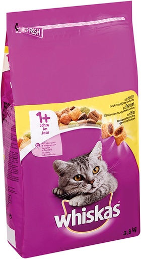 [MA325939] Whiskas Droog Kip (3 x 3.8 kg.)