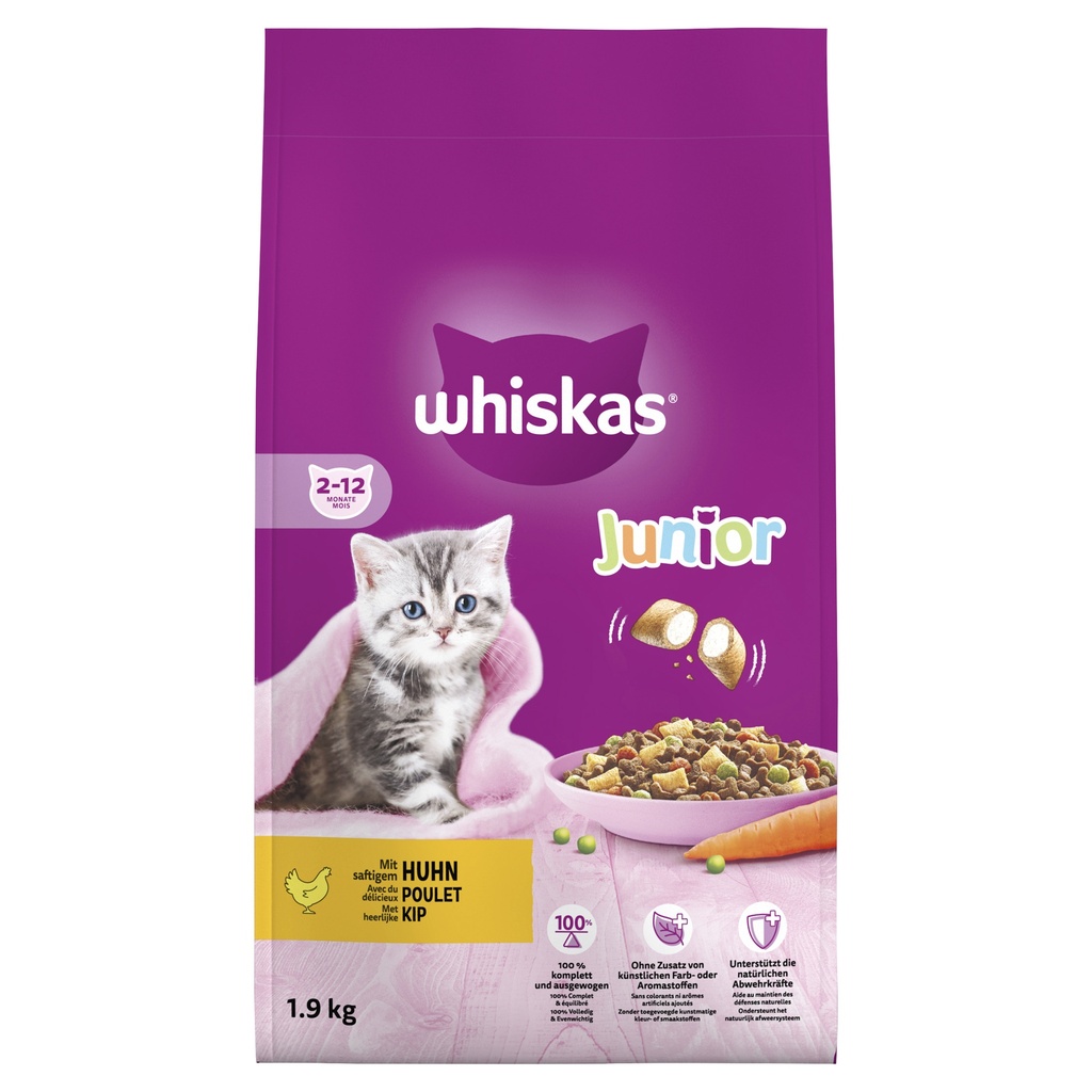 Whiskas Droog Junior Kip