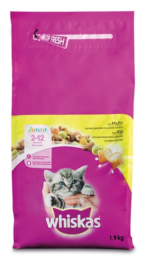 [MA325672] Whiskas Droog Junior Kip (6 x 1.9 kg.)