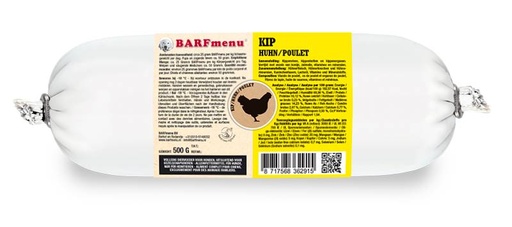 [BM36291] BARFmenu Hond Kip (10 x 500 gr.)