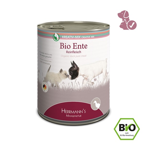 [CP00732] Herrmanns Bio Puur Eend 6 x 800 gr.