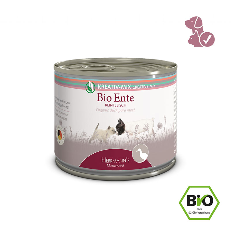 Herrmanns Bio Puur Eend 12 x 200 gr.