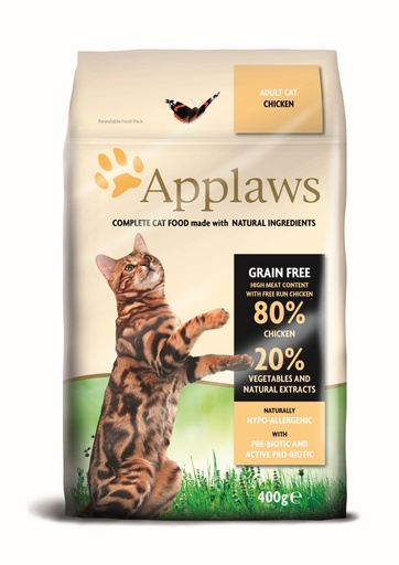 [CP49136] Applaws Chicken adult Cat Brokjes 400 gr.