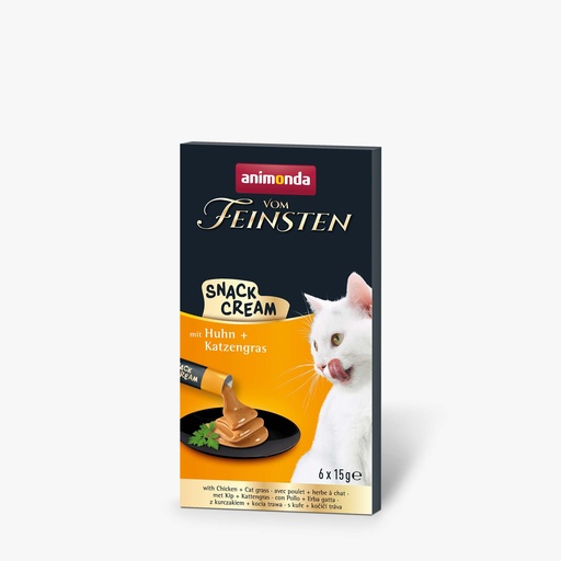 [AM83865] Feinsten Cat Snack Cream Chicken&Cat Grass (11 x 6 x 15 gr.)