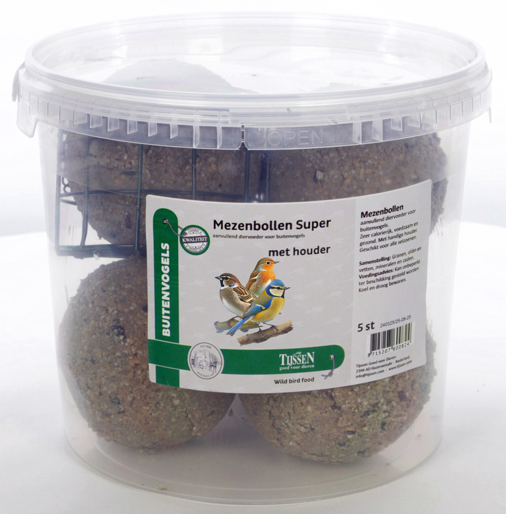 Mezenbollen Super 5 st. met houder