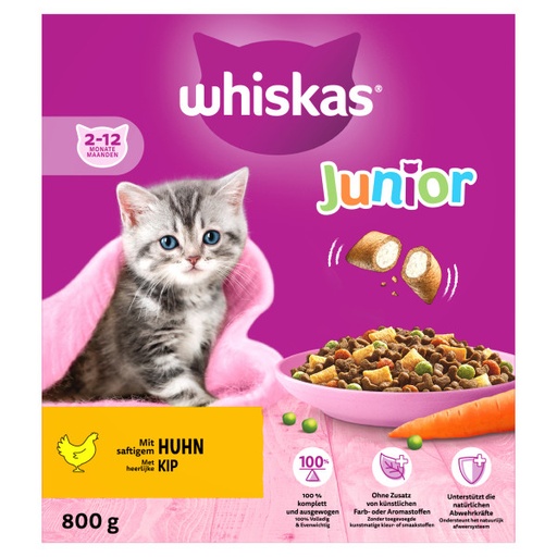[MA433187] Whiskas Droog Junior Kip Box 5 x 800 gr.