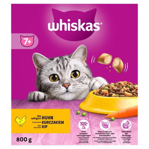 [MA433216] Whiskas Droog Senior Kip Box 5 x 800 gr.