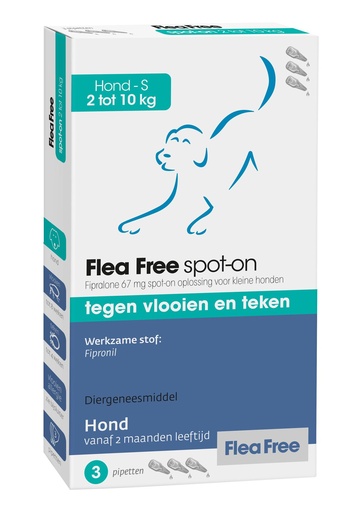 [E891] Flea Free Spot On Hond 3 Pipet (2 - 10 kg)