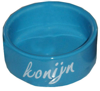 [GB4074] Konijnen Eetbak Steen 12 cm (Blauw)