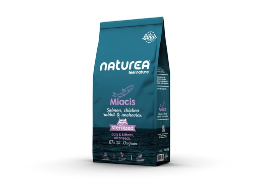 [NT37322] Naturea Cat Lands Miacis Salmon Chicken Rabbit Anchovies (1.6 kg.)