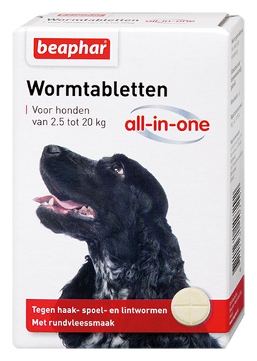 [BP10729] Beaphar Wormtablet All-in-one (2 tabletten)