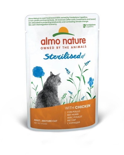 [AL5291] Almo Nature Sterilised met Kip 30 x 70 gr.