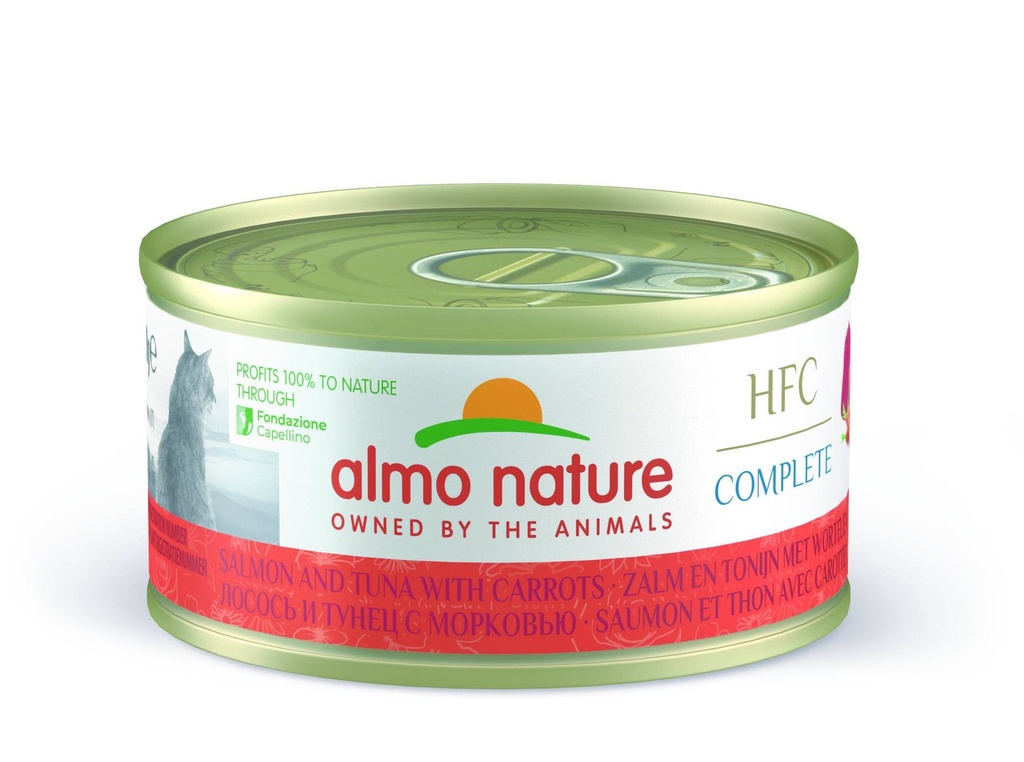 Almo Nature Zalm met Tonijn en Wortel 24 x 70 gr.