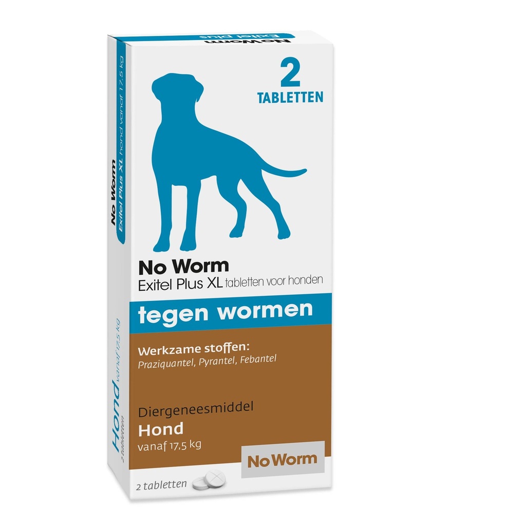 No Worm Exitel Hond XL 2 tab.