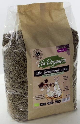 [E63001] Via Organica Bio Konijnenkorrel 4 kg.
