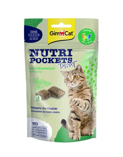 [GIM1919] GimCat Nutri Pockets Insect & Kattenkruid 60 gr.