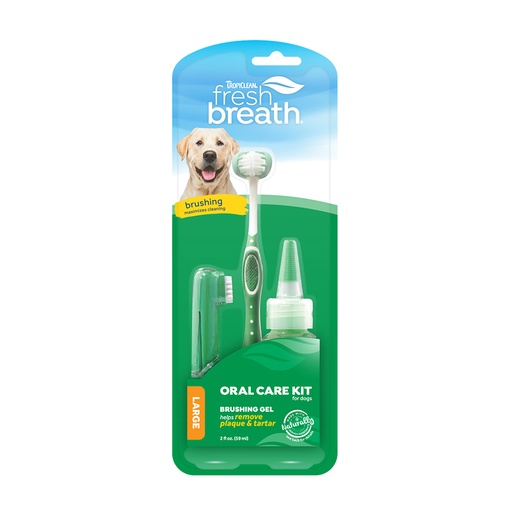 [TC00129] Fresh Breath OralCareGel Kit Dogs 59 ml.