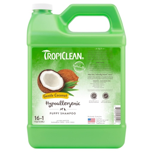 [TC06012] TropiClean 1g Gentle Coconut SH 3,8 ltr.