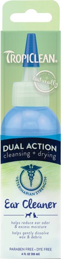 [TC41002] TropiClean Dual Action Ear Cleaner 118 ml.