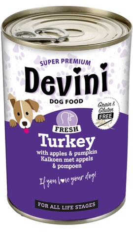 [VBH09013] Devini Dog Turkey 6 x 400 gr.