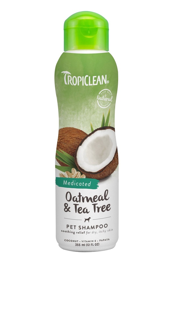 TropiClean Oatmeal & Tea Tree Shampoo 355 ml.