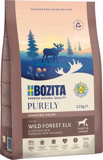 [BZ45021] Bozita Grain Free Puppy & Junior Eland (2.5 kg.)