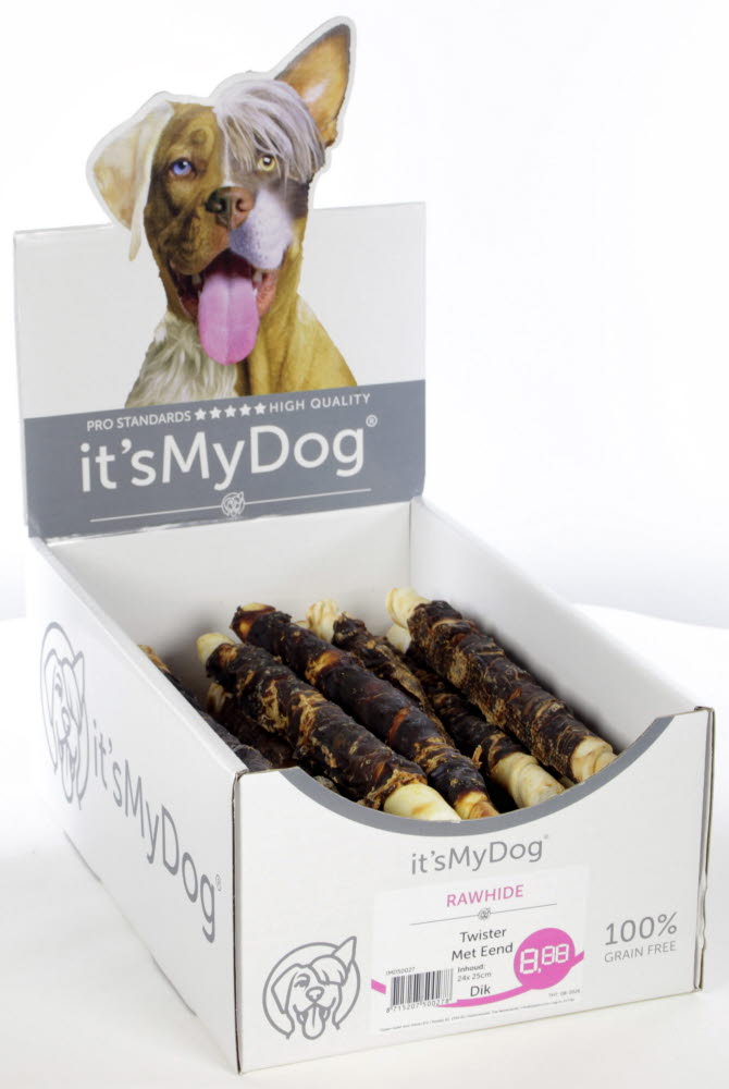 it's My Dog Rawhide Twist Met Eend Dik 24 x 1 st.