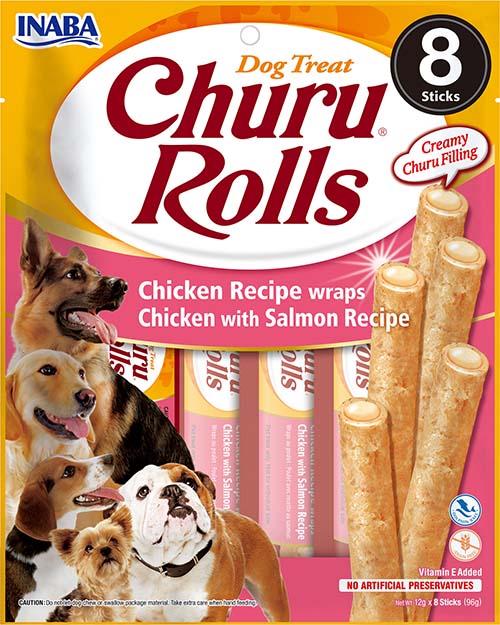 Inaba Dog Churu Rolls Wraps Salmon (8 x 8 x 12 gr.)