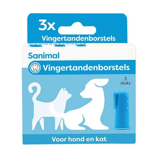 [S183] Sanimal Vingertandenborstel 3 st.