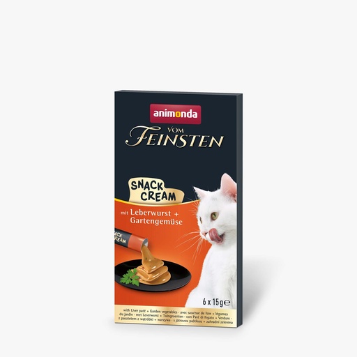 [AM83866] Feinsten Cat Snack Cream Liver&Garden vegetables (11 x 6 x 15 gr.)